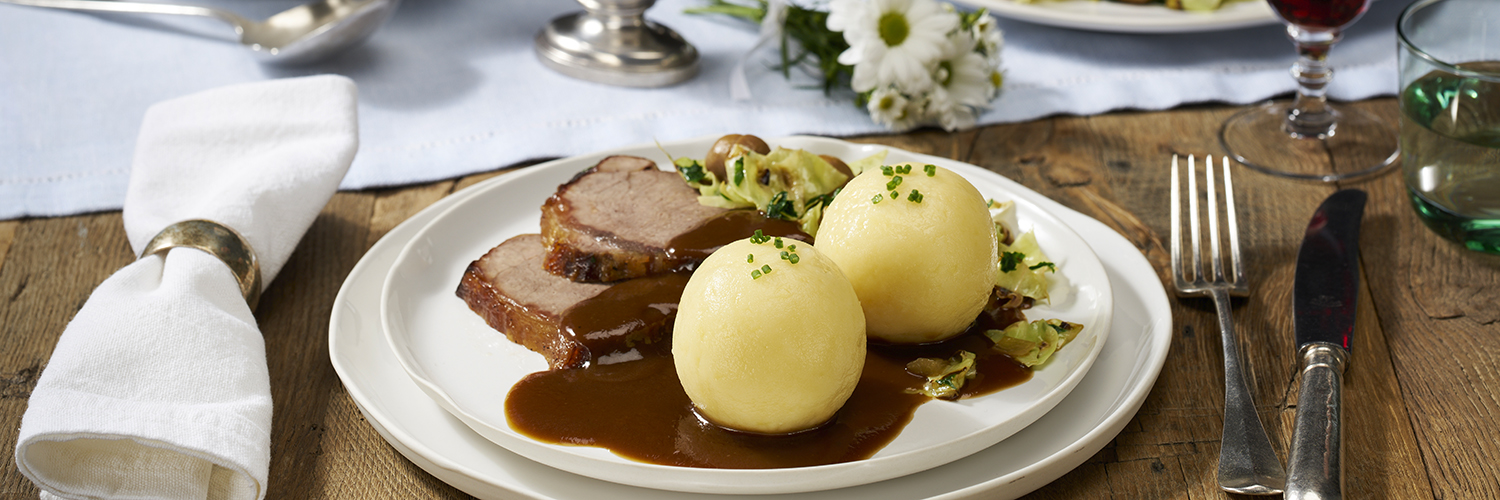 Rinderschmorbraten mit Seidenknödel