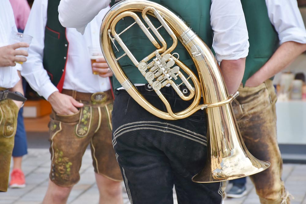 Oktoberfest Musikant auf der Oiden Wiesn