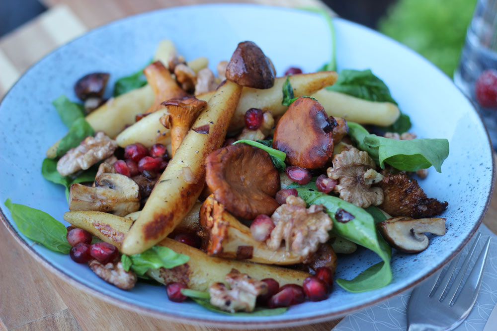 Knödel und Pilze: Schupfnudeln mit Pilzen
