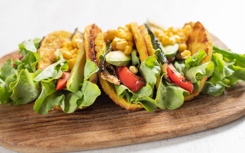 Tacos aus Knödelteig vom Grill