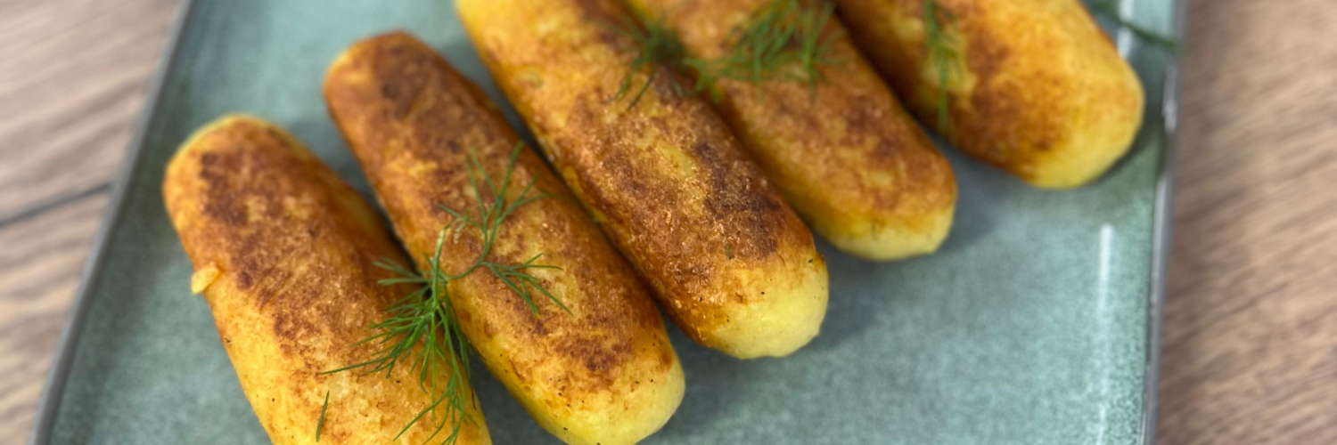 Gefüllte Knödelteig-Sticks