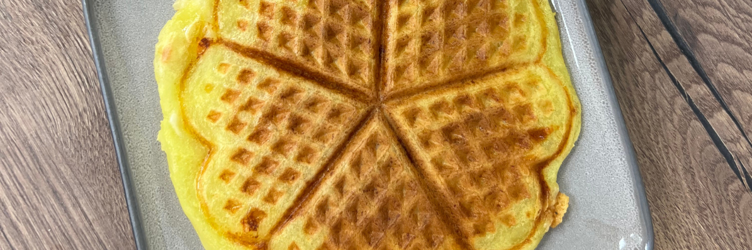 Gefüllte Waffeln aus Kloßteig