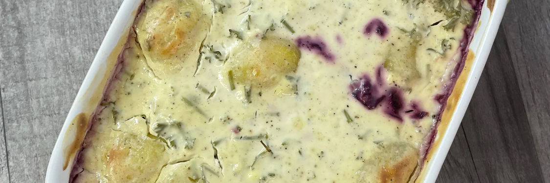 Knödelinos®-Rotkohl-Auflauf