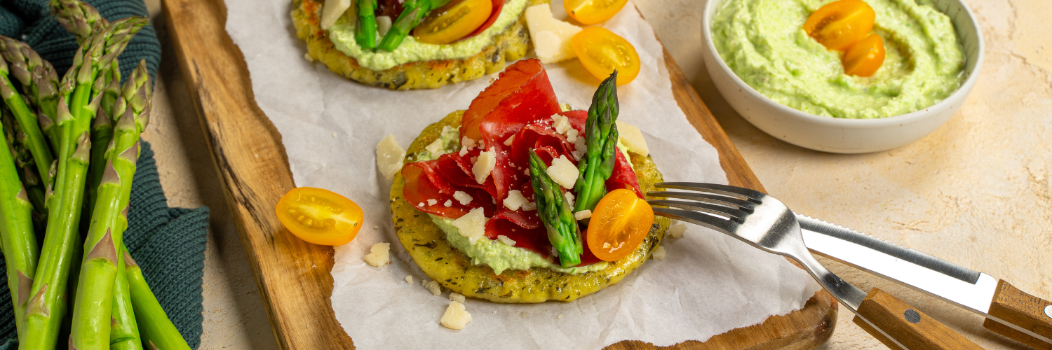 Roundies® mit Spargel, Frischkäse, Bresaola & Parmesan – Frühlingsgenuss pur!