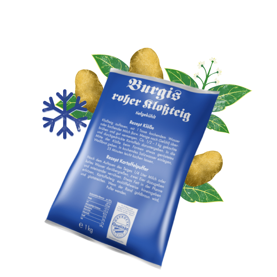 Produktbild roher Kloßteig Tiefkühl