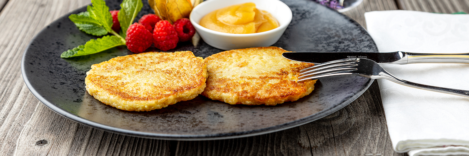 Kartoffelpuffer mit Apfelmus