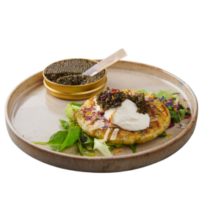 Burgis Roundies mit Kaviar