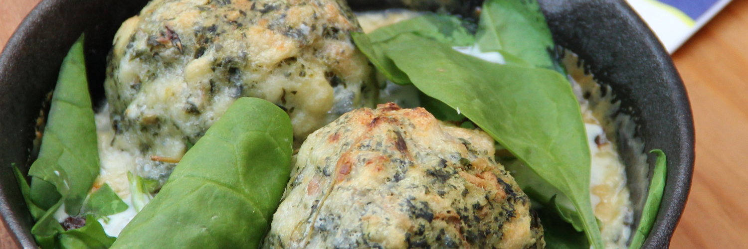 Spinatknödelinos mit Gorgonzola