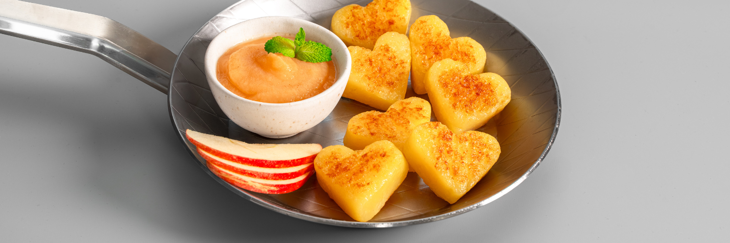 Herzelinos mit Apfelmus